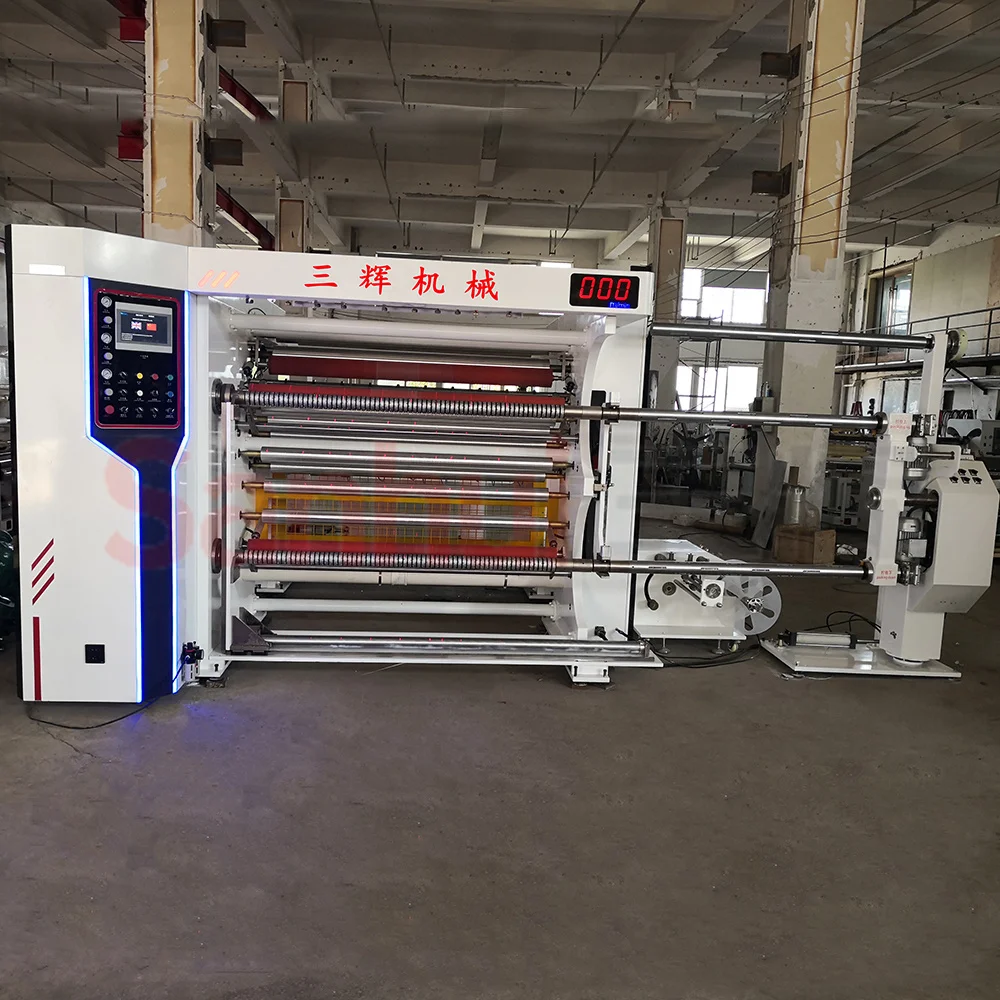 large label slitting machine slitter rewinder paper roll tape pvc film cutting machine