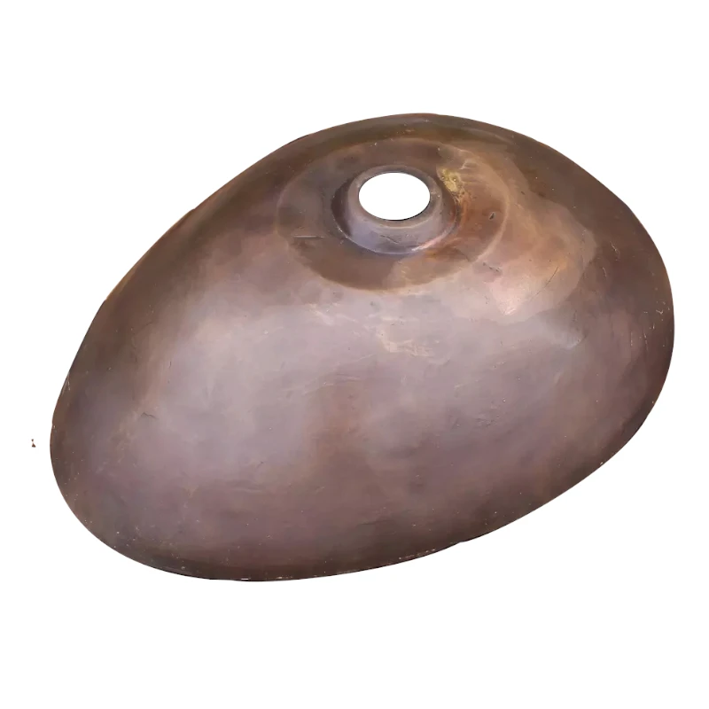 The handmade light coffee color vessel basin sink / bronze casting sink with special shape design