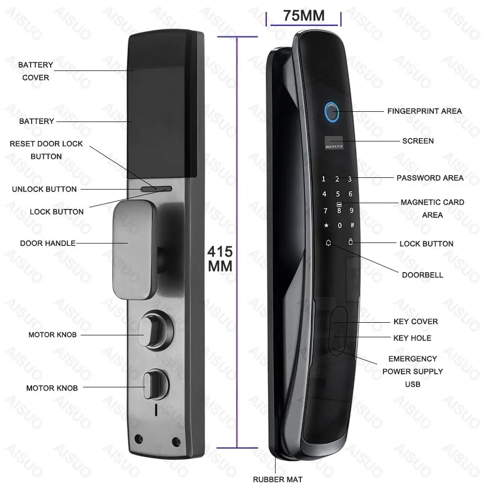 Лидер продаж, Wi-Fi-приложение, умный дверной замок с Биометрическим отпечатком пальца, Умный Замок TUYA