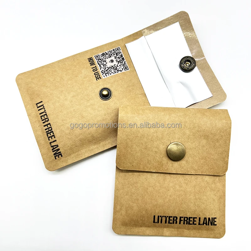 Customized Eco Friendly Recycled Kraft Paper Portable Ashtray Pocket