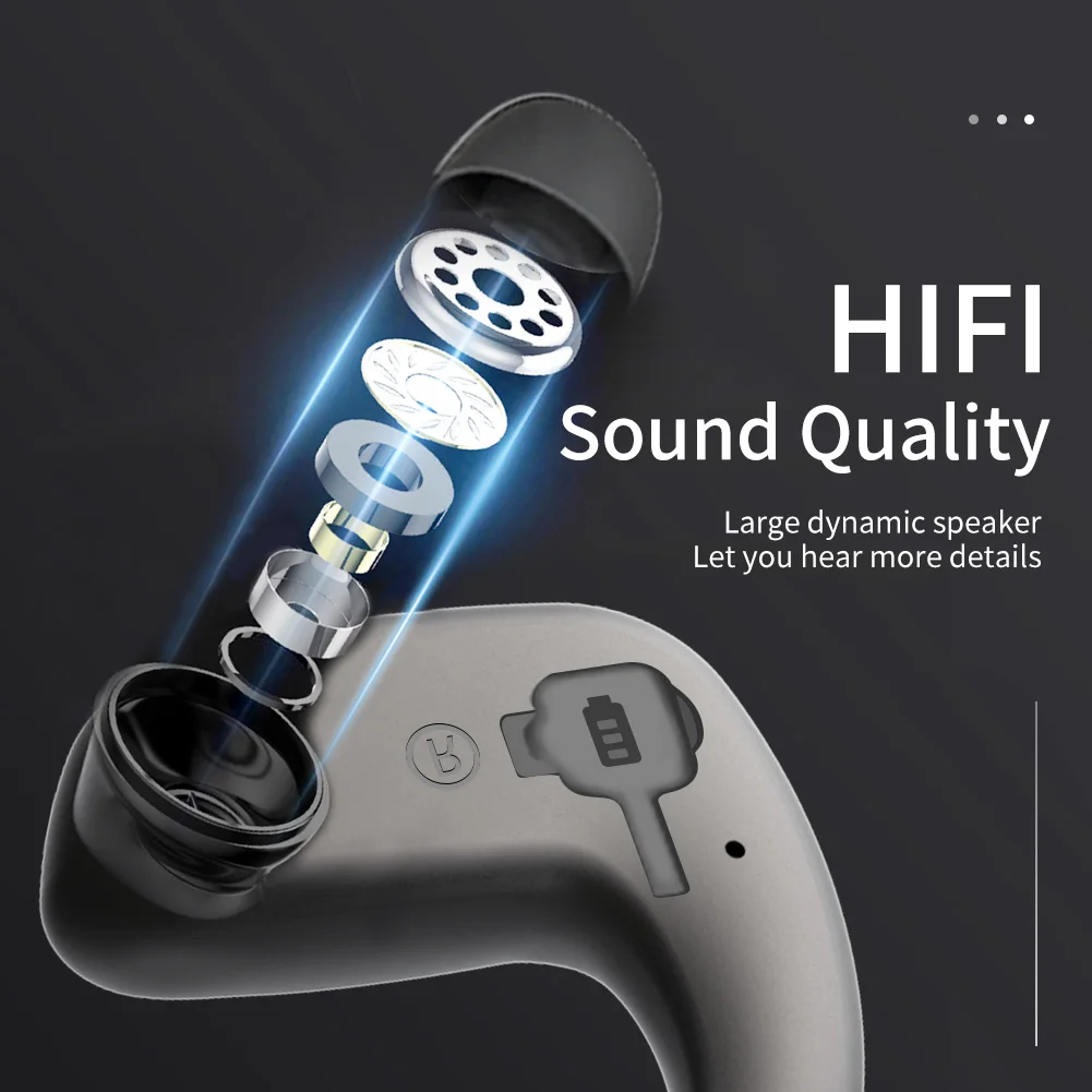 IPX8 Waterproof Wireless Headset,  Built in 32GB Flash Memory Mp3 Player Headphone for Swimming Skiing Running Cycling Climbing