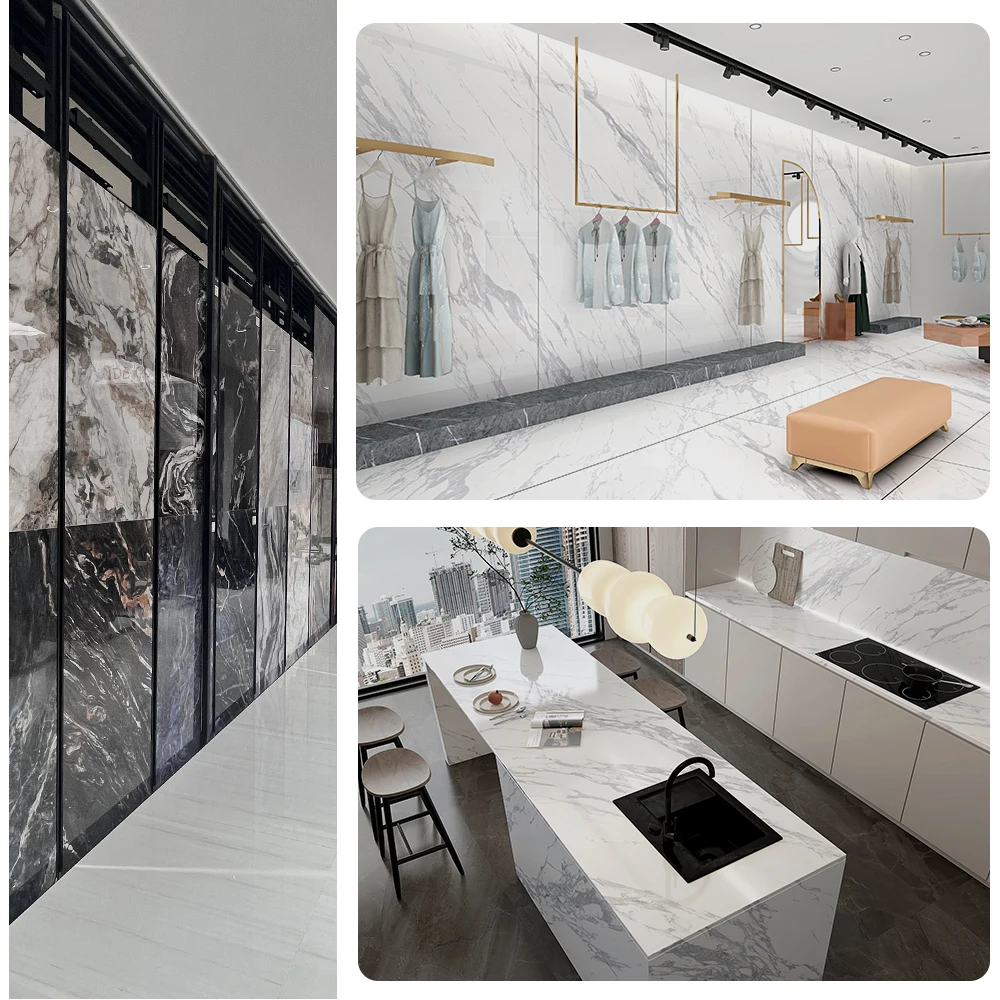 1600*3200 Porcelain Tiles Floor Designs Marble Sintered Stone Artificial Glazed Slab Table Top Wall Porcelain Countertop
