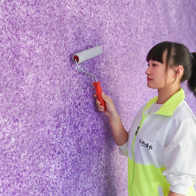 
YaCai silk wallcoating liquid wallpaper wall decoration nano wall paint 