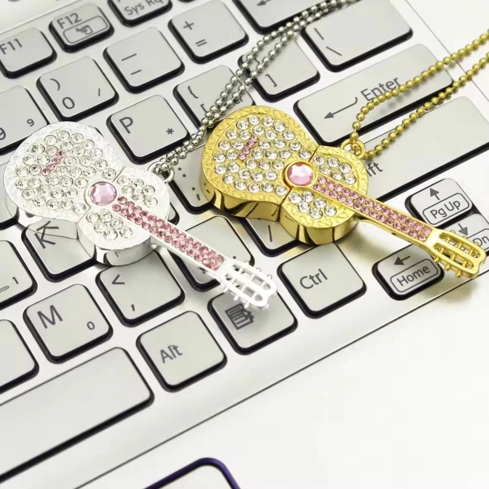 Рекламная элегантная металлическая гитарная форма USB флэш-накопители 3 0 4G 8G 16G модная модель для подарка Usb Sticks 2