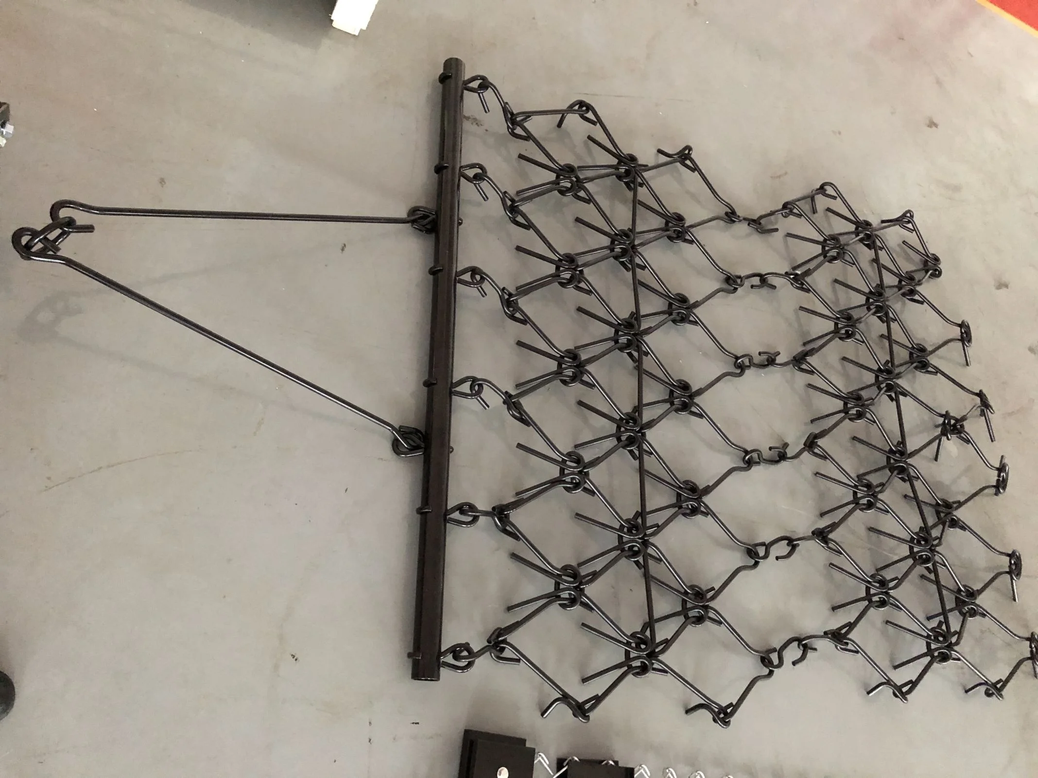 4.5 x 5 ft Heavy Duty Steel Durable Chain Rake Field Leveling Drag Harrow Hook Up to ATV, UTV and Utility Tractor, Black