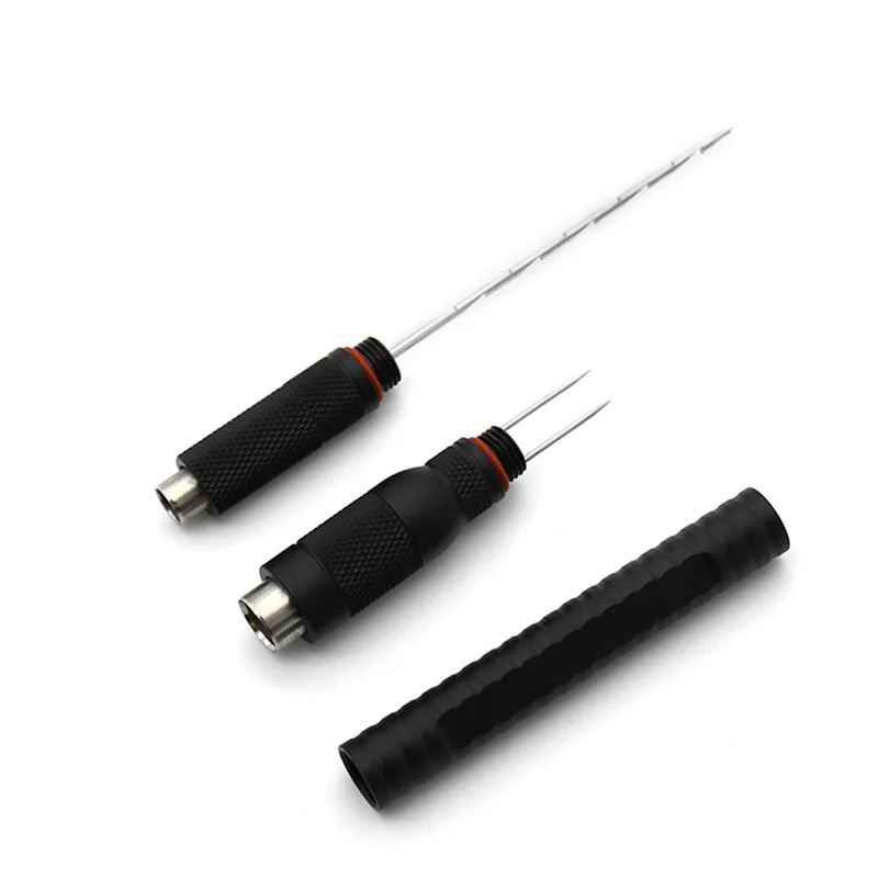 custom logo Metal cigar punch Tool Smoker Portable Dredge Drilled Cigar Hole Punch Cutter Sharp Cigar Needles