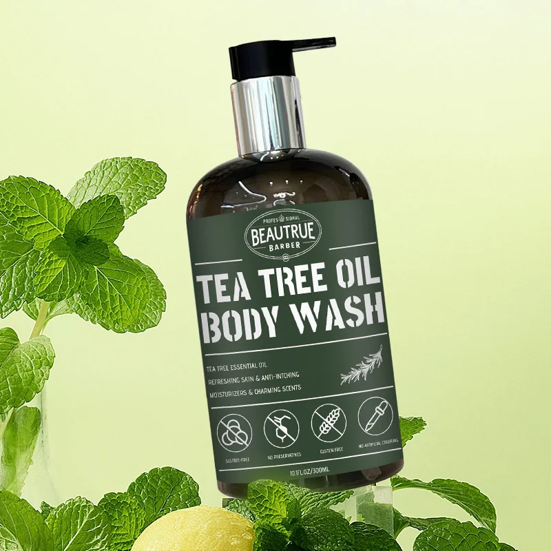 Remedy Soap Tea Tree Oil Body Wash Natural Mint Aloe Shower Gel For Body Foot Odor Skin Irritations Jock Itch Soothing Relief