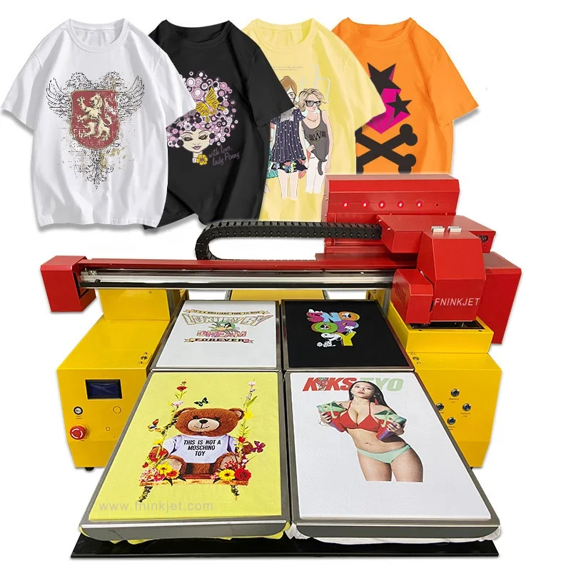 Newest Version 100% New Double Heads Cmyk+W Best Digital Garment Printer A1 A2 A3 Garment Printing Machine