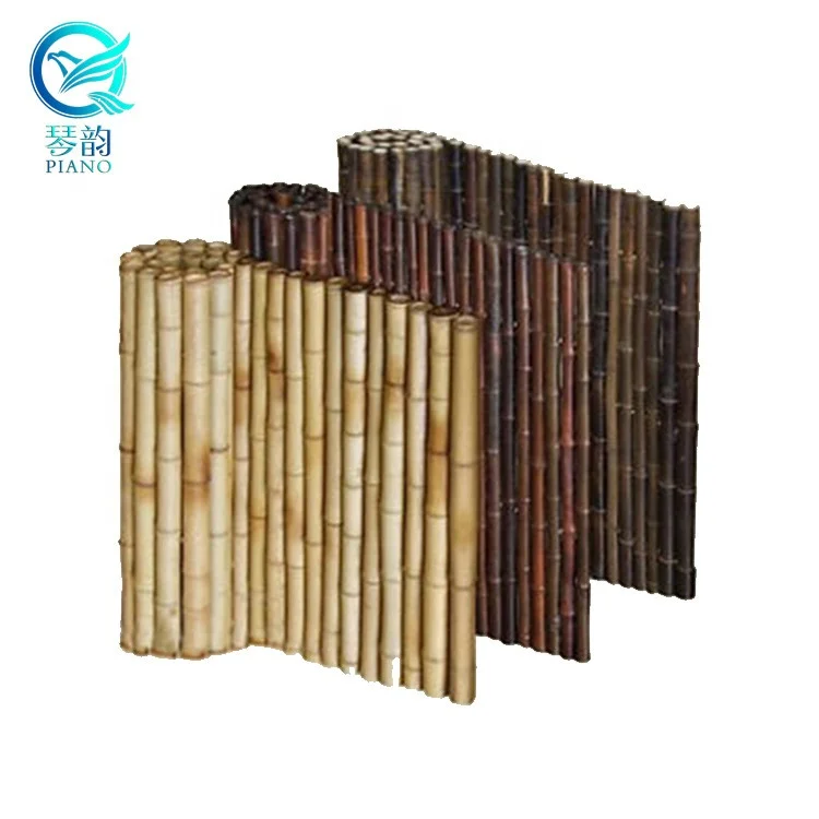 Qinge hot sale bamboo fence rolls outdoor bamboo folding screen