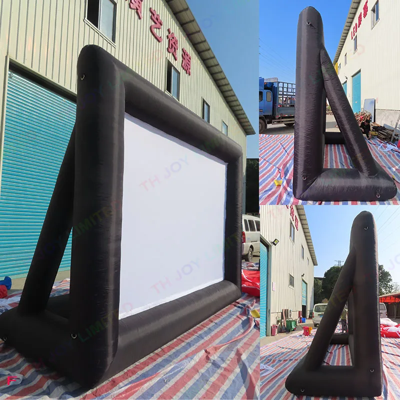 120/150/170 inches outdoor oxford 16:9 ratio inflatable screen,front rear projection movie screen inflatable for wholesale