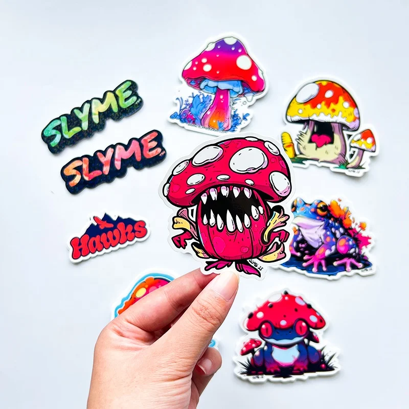 Factory Wholesale Decoration Self Adhesive Brand Logo Printing Stickers Waterproof Cartoon Custom Vinyl Die Cut Anime Stickers