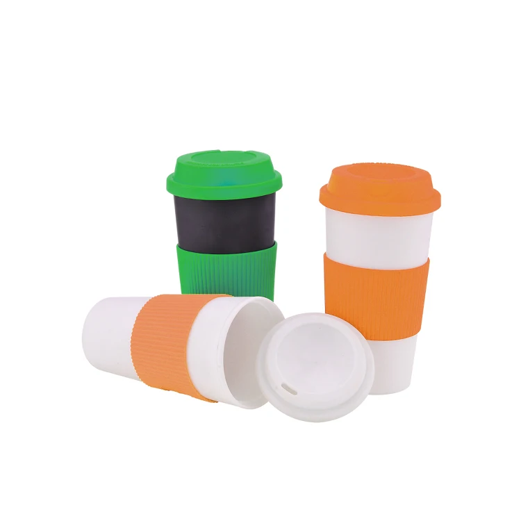 Custom logo hot selling Double wall 350ml reusable plastic coffee mug high quality food grade pp plastic tumbler mug with cover