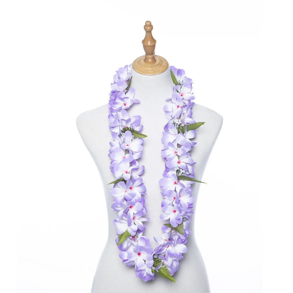 Artificial Silk Plumeria Lei KN-hl007s Hawaii Hula Dancer Tropical Flower Party Woman Necklace Floral Wedding Wreath