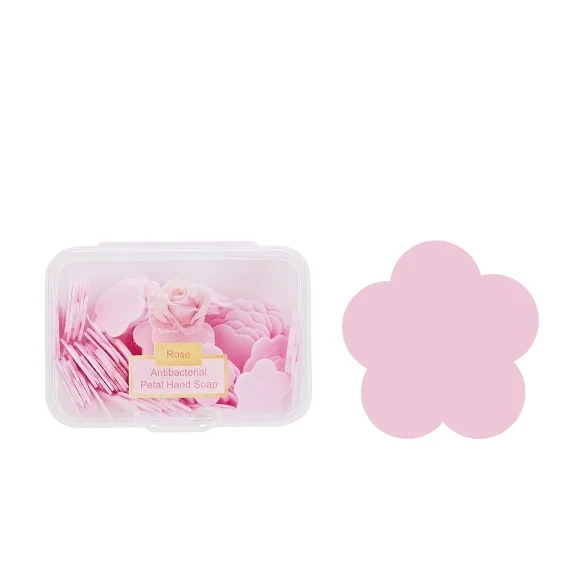 Wholesale Portable Hand Washing Paper Soap Sheets Petal Soap Paper Sheets Petal Confetti Soap Flake