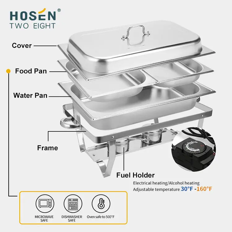 Dubai Catering Equipment Chafing Dish Party Catering Equipment Serving Dishes Buffet Food Warmer Food Pan Chafing Dish