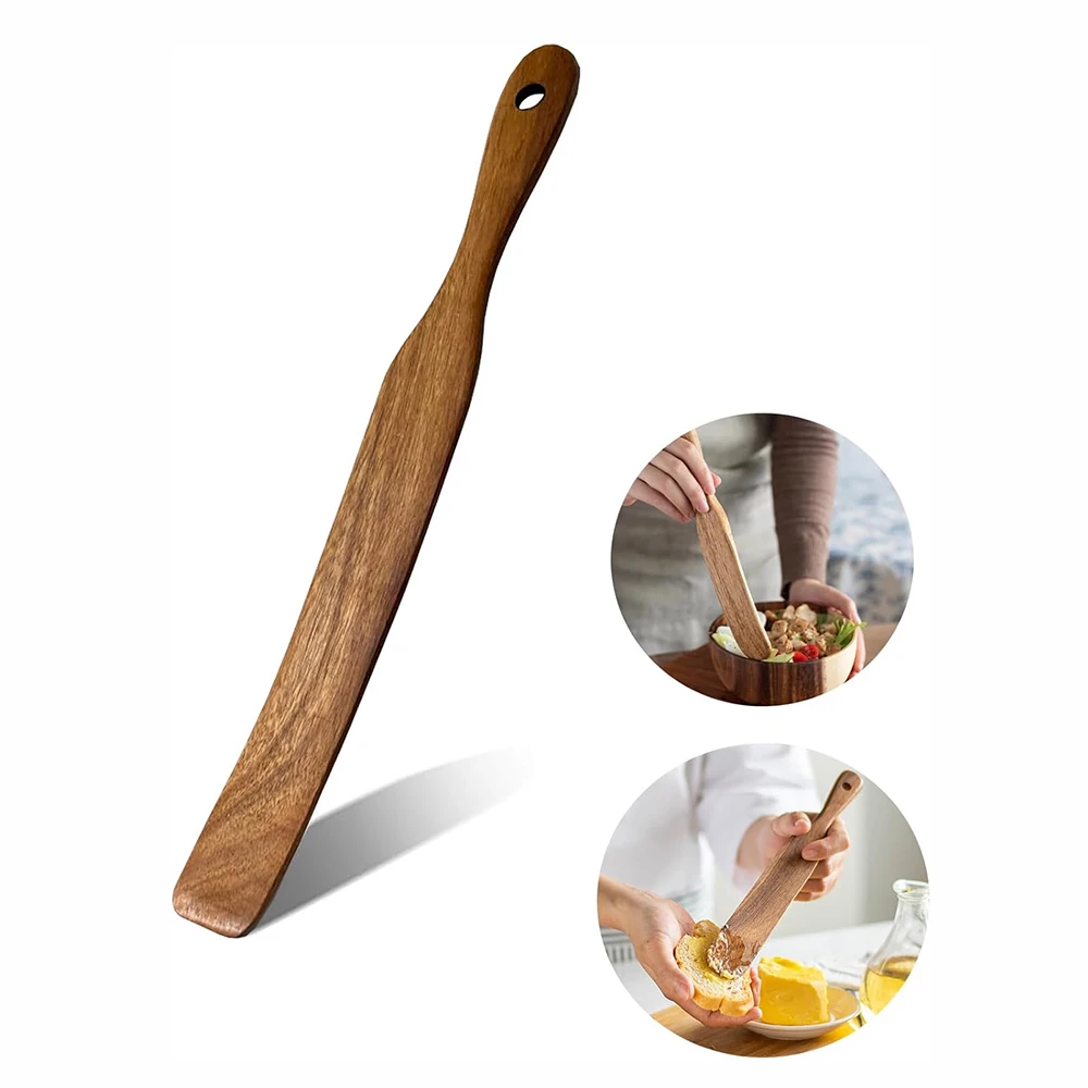 Spreading and Baking Skinny Wooden Spurtle for Sourdough Starter Wood Mixing Sourdough Stick for Kitchen Tools Jar Spatula