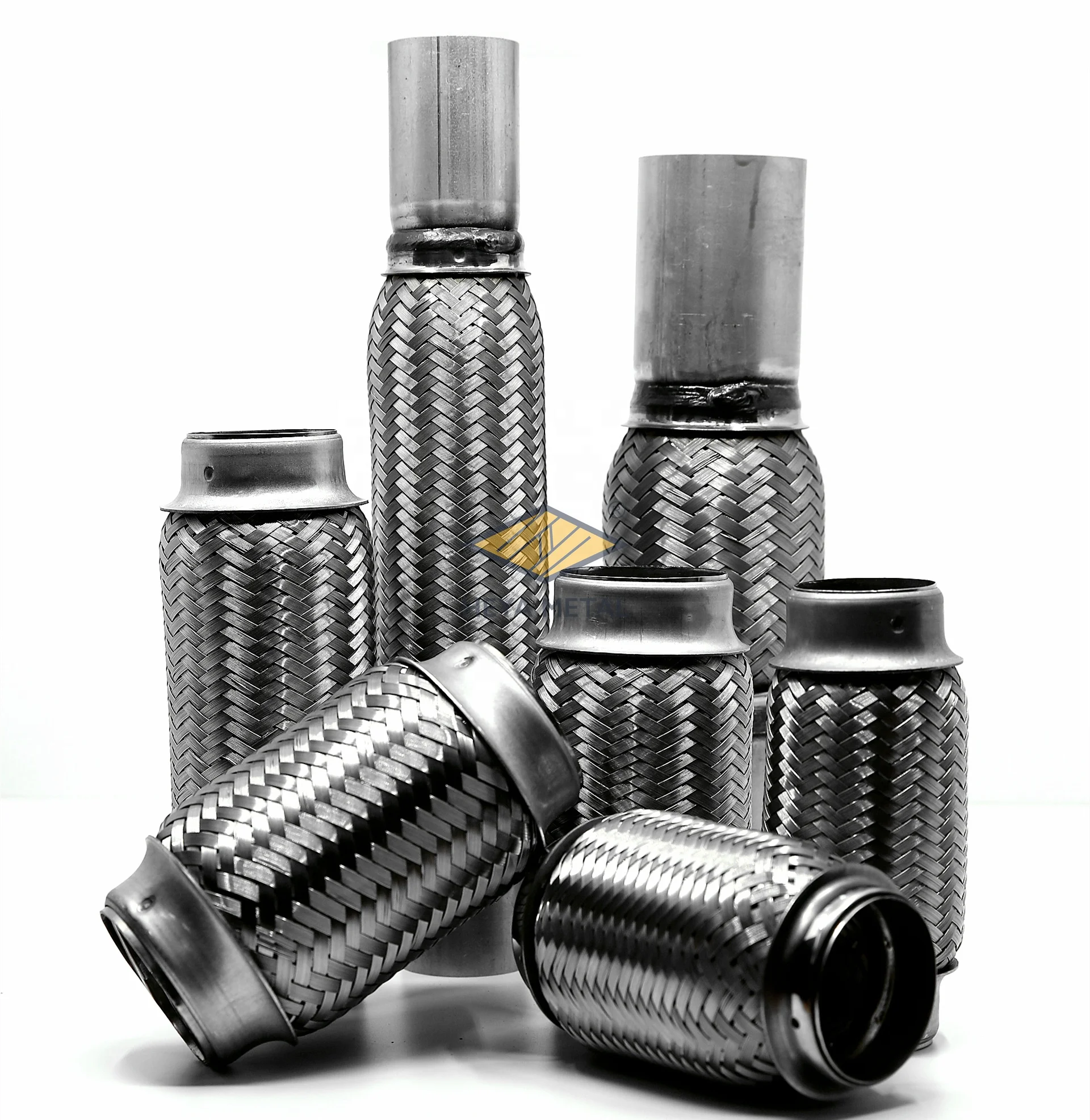 Оптовая продажа высококачественная нержавеющая сталь 304/201 выхлопная гибкая труба с внешней оплеткой для грузовых автомобилей и