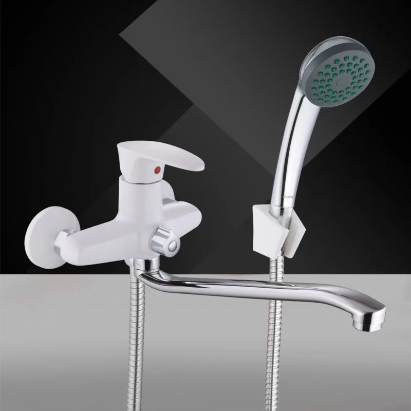 white color Europe standard plastic shower faucet ABS material faucets bathroom mixer faucets Russia market