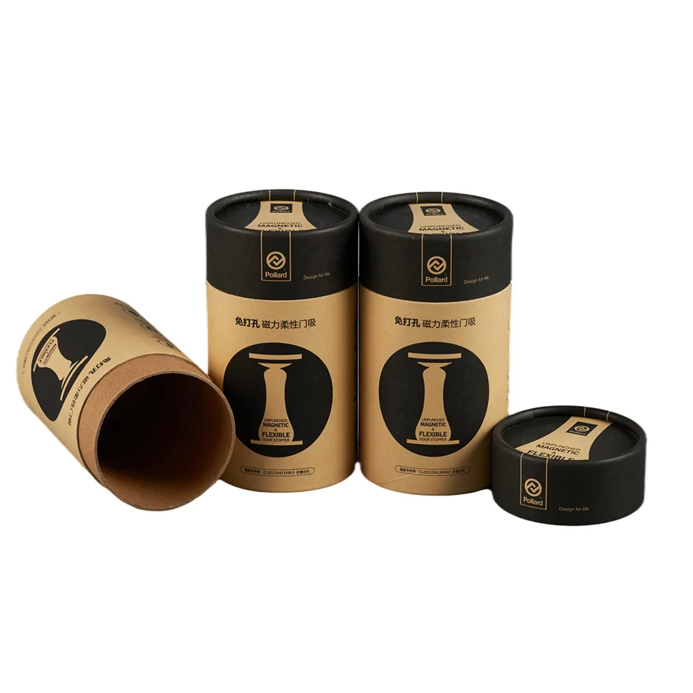 Biodegradable Food Grade Tea Protein Powder Coffee Beans Cylinder Packaging Custom Kraft Paper Tube Round Tube