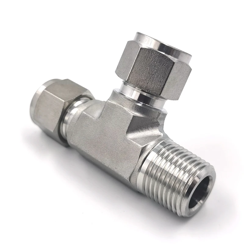 Stainless Steel High Pressure 1/2 5/8 1/2  1/4 inch ms Quick Connector Tee