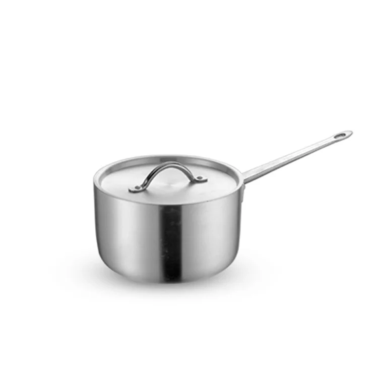 High Quality Metal Tall Body Sauce Pot Compound Bottom Stainless Steel Milk Pot