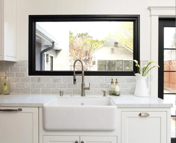 Modern Popular  Aluminium Double Glazed  Large Picture Window Glass Fixed Windows