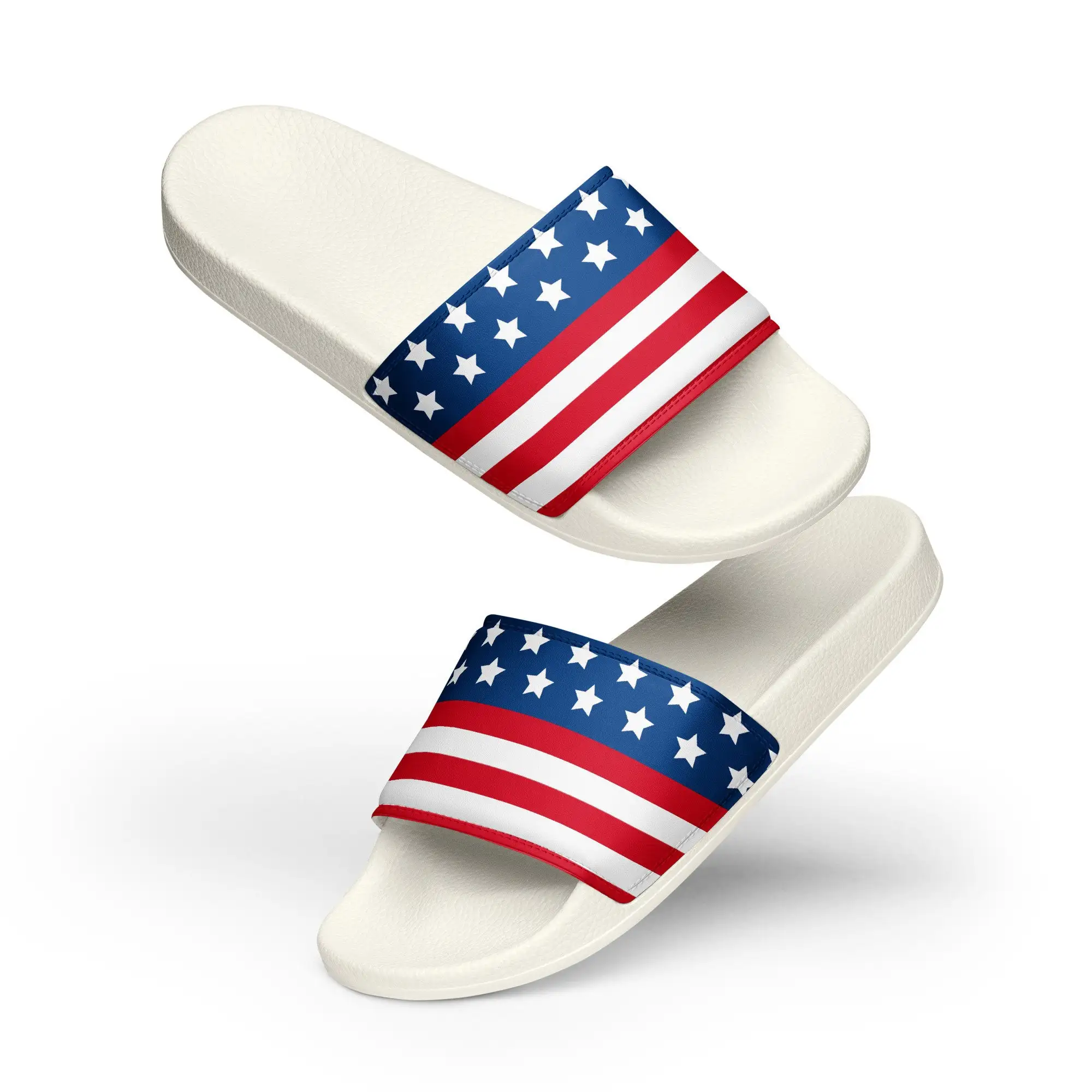 American Sandals Flag Flip Flops wholesale sport sandals women slides new design flat pu men sandals white slides footwear men