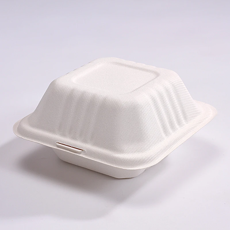 Manufacture Factory compostable Biodegradable Packing disposable bagasse Buger pulp paper box