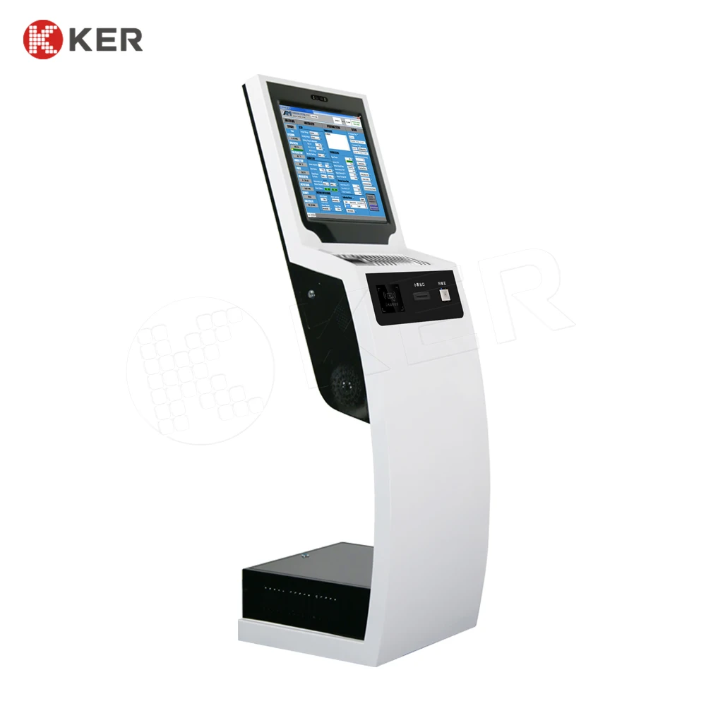 Хорошее качество 19 дюймов ANDROID 10/11/12/13 киоск для записи на прием с сенсорным экраном киоски печати билетов самообслуживания
