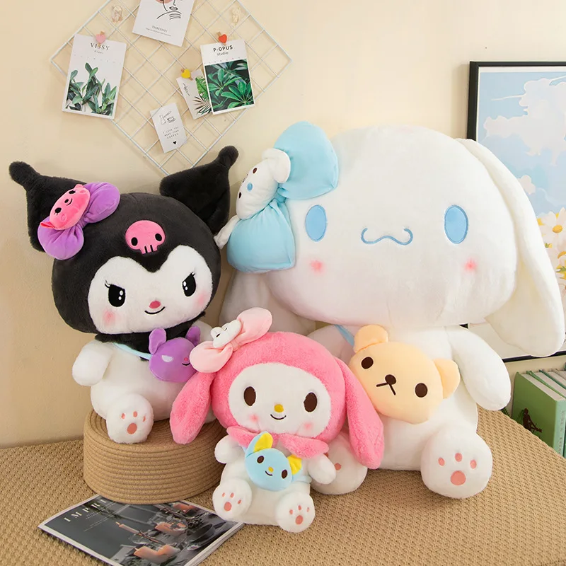 Sanrio Cartoon Kuromi My Melody Cinnamoroll Plush toy Rainbow Plush Doll Toys For Children Surprise Gifts Christmas Decor