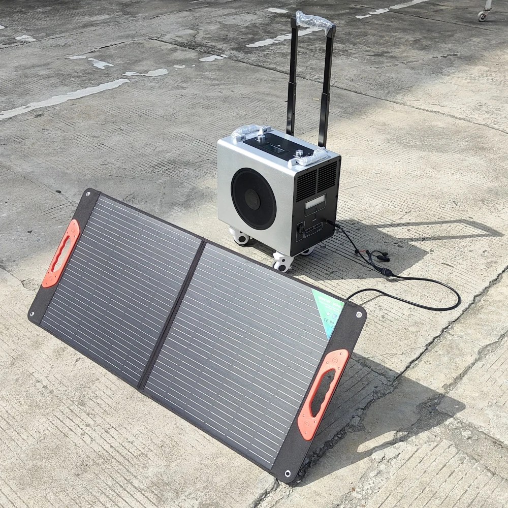 Мощная портативная электростанция 2240Wh со звуковым динамиком Bluetooth уличная используемая солнечная система наслаждайтесь сеансами KTV в любом месте