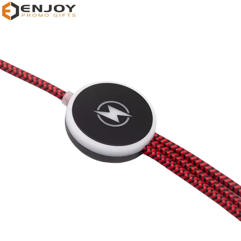 Customized Logo  in 1 LED Light Up Multi Cable Phone USB Charging Cables Promotional Gift items