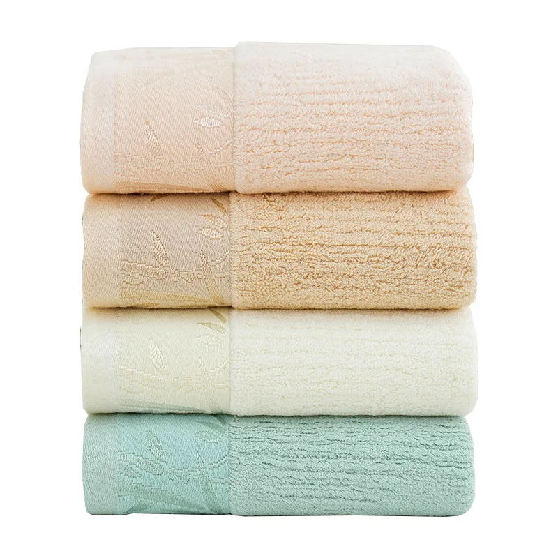 Bamboo Fiber Towel High Quality Hotel Towel Set Luxury Thickened Striped Pattern Super Soft High Absorption Bath Towel Set