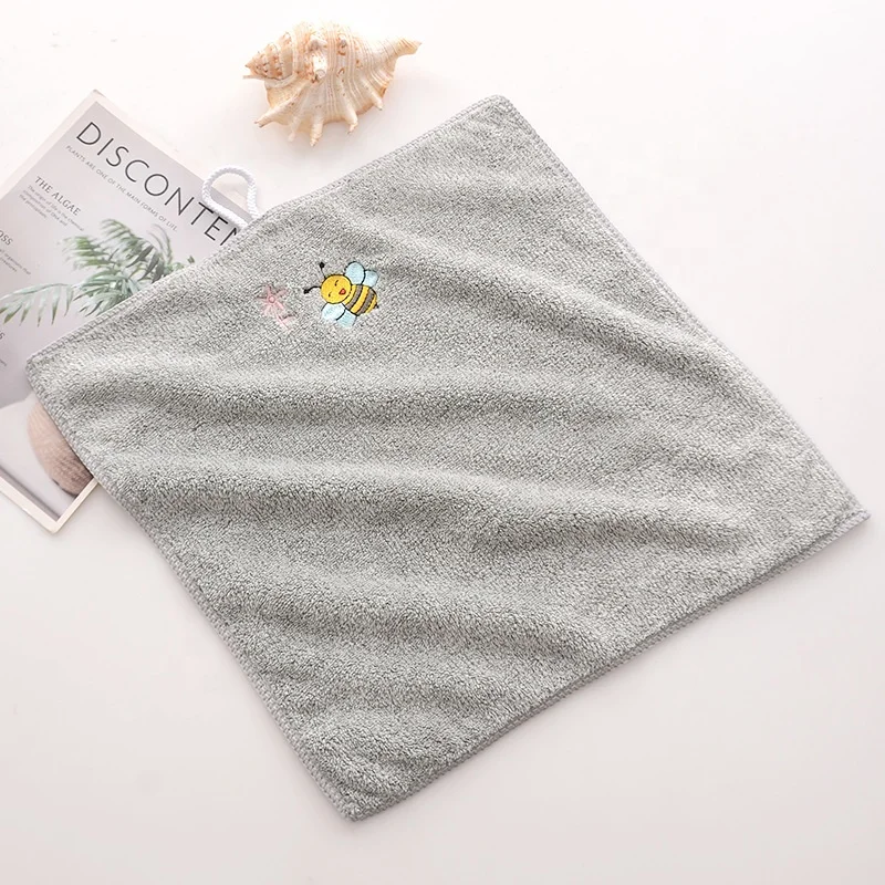 Super Soft Anti Bacterial Coral Fleece Facial Bamboo Charcoal Fiber Hand Hair Bath Towel