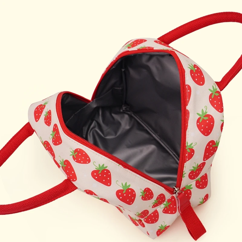New 3 in 1 school bag and lunch strawberry bag set for kids mochilas escolares de buena calidad 2023 school bags for girls