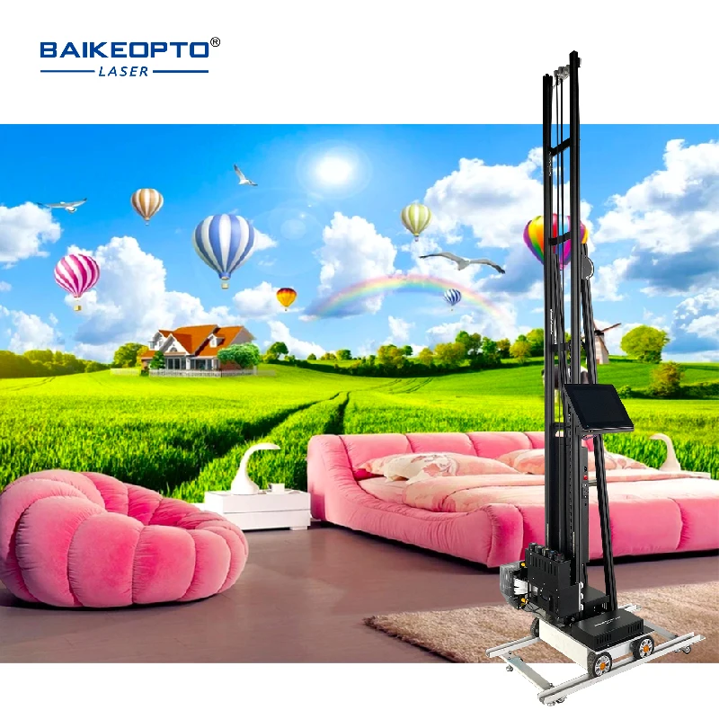 Black Classic Wall Printing Machine 3D Vertical Printer Background UV 3 PaintIng