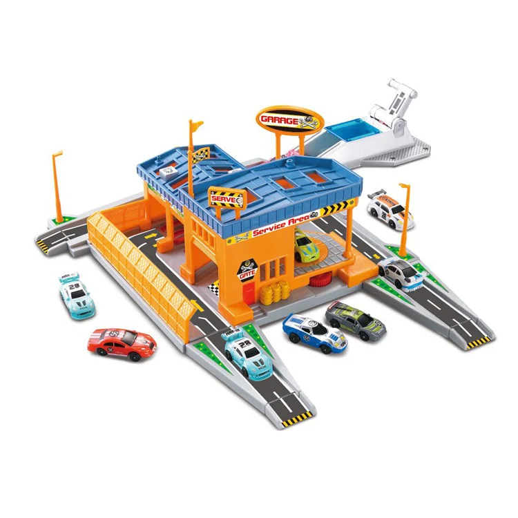 Чехол для детского парковочного паркинга, набор игрушек для детей, рампа, лифт и 4 автомобиля