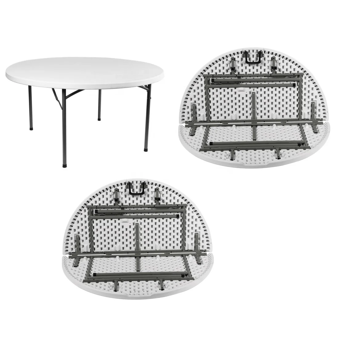 White Folding Round Table for Multiple Gatherings