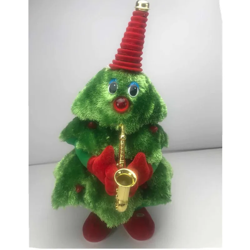 360 Degree Rotating Music Dancing Singing Christmas Tree Doll Home Decoration Xmas New Years Gifts Santa Claus Toy Party Props