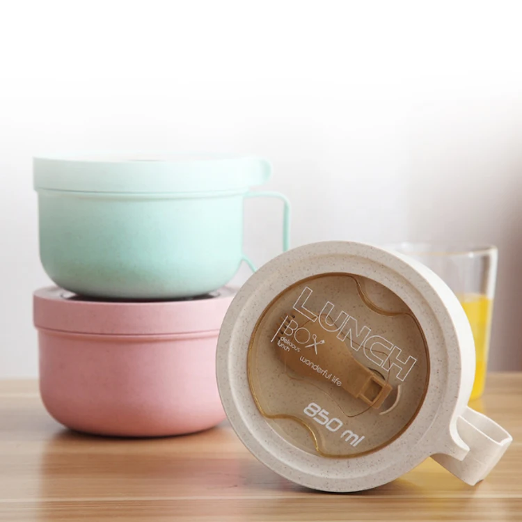 Безопасная для микроволновой печи легкая Пшеничная солома из волокна пищевых продуктов рамен хлопьев лапша пластиковая чаша с столовыми