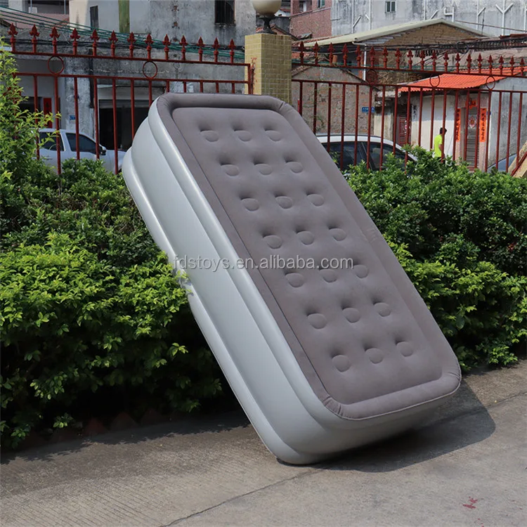 New Inflate Air Mattress with Built-in Pump -  Large Queen Size Inflatable High Mattress Air Bed for Camping