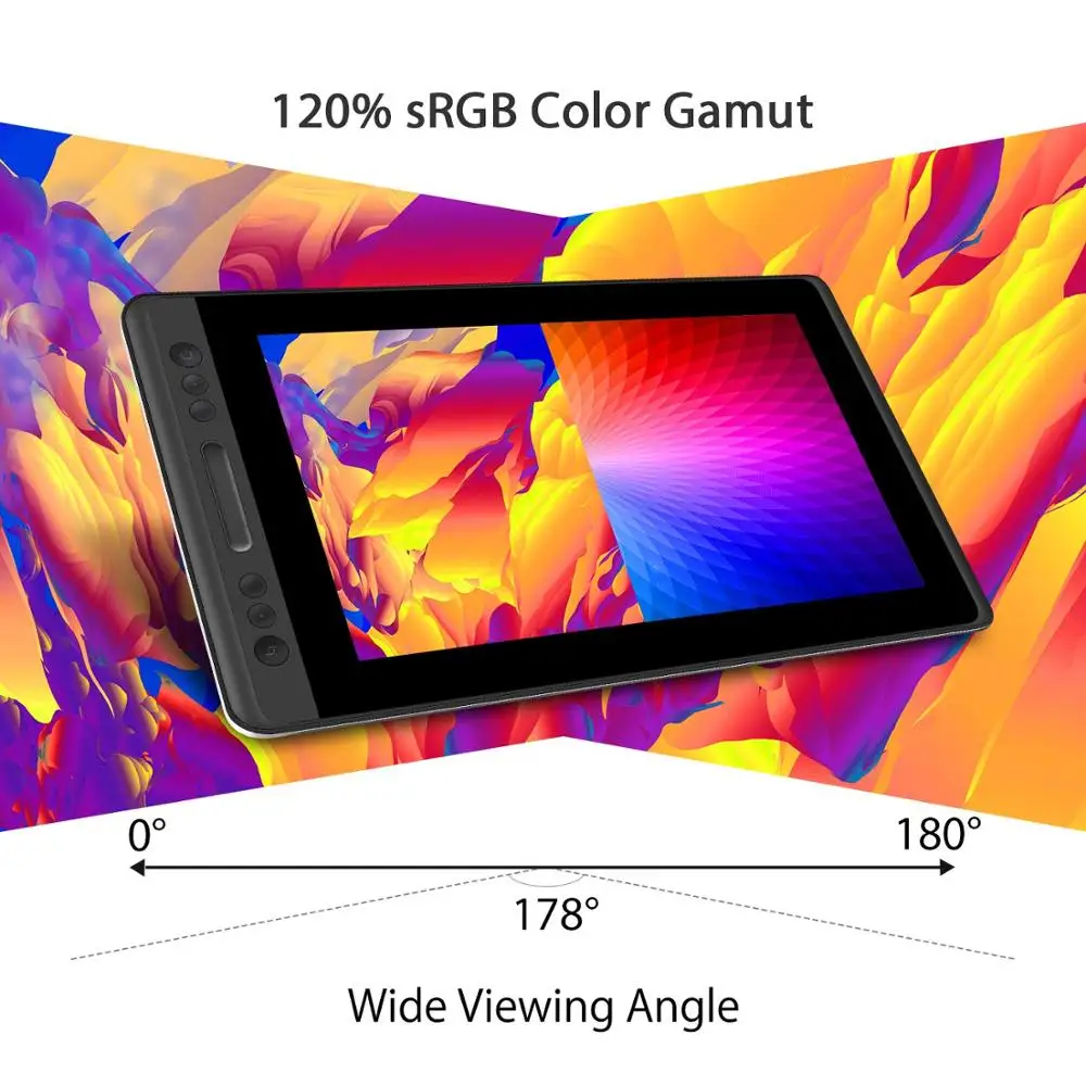 Графический планшет Huion Kamvas Pro 13 для рисования 1920x1080 разрешение