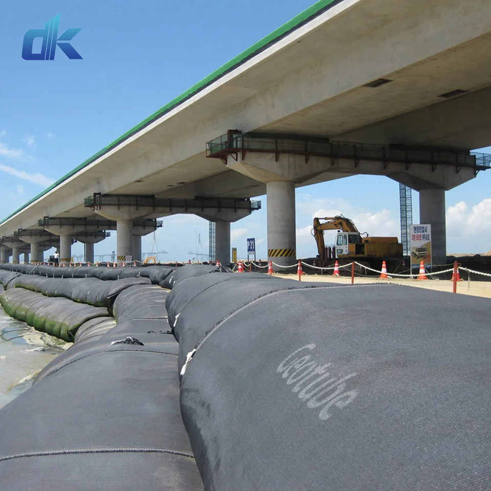 PP Geotube Marine Construction Shoreline With GT500 Woven Geotextile Sludge Dewatering Geotube Geomaterial sand bag geotube