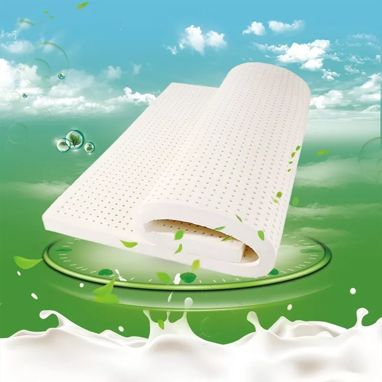 180*200*5m Organic Bed King Size Thailand 100 Natural Latex Mattress Latex Foam Mattress in a BOX