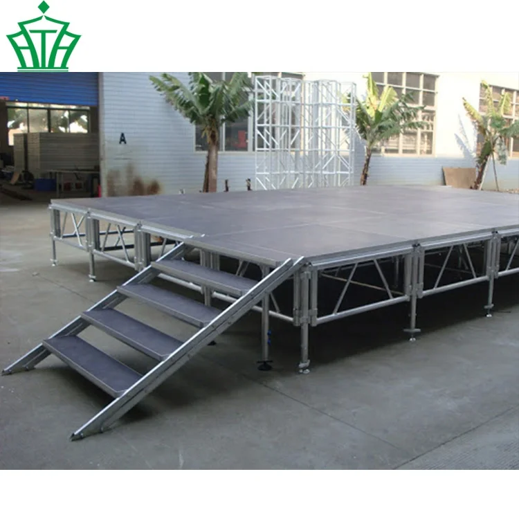 Wooden Stage Portable Podium Outdoor Adjustable Performance Stage