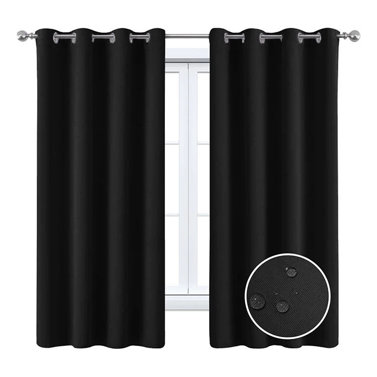 High Quality Solid Blackout eyelet Curtains Grommet Outdoor Curtains Waterproof