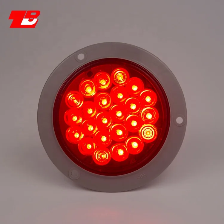 12v 24v Simi-Trailer Stop Turn Tail Light 4Inch Round LED Rear Lamp Brake Lamp for Truck Van Lorry Boat