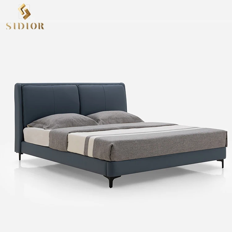 Popular Design Bedroom Furniture Italian Luxury 1.8 M Modern Leather Bed