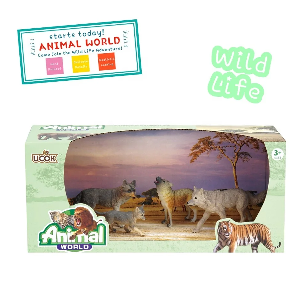 
Panda Family Animal Playset 4-piece 3-5 inch playset Gift for toddler 