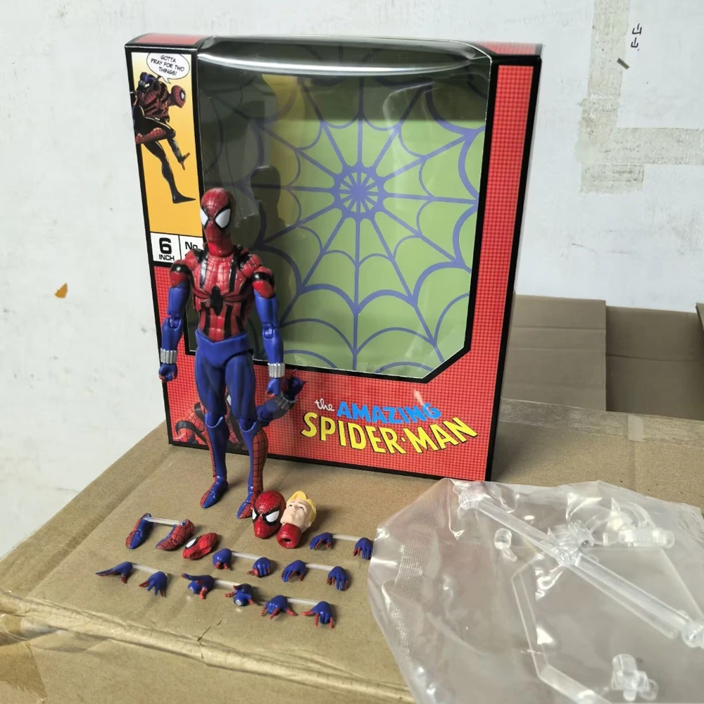 MAF 143 Spiderman Action Figure Ben Reily Scarlet Spider Model Toy